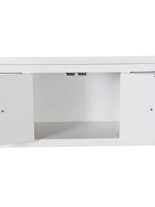 Console Chinoise Macao 6 tiroirs 2 portes BLANCHE