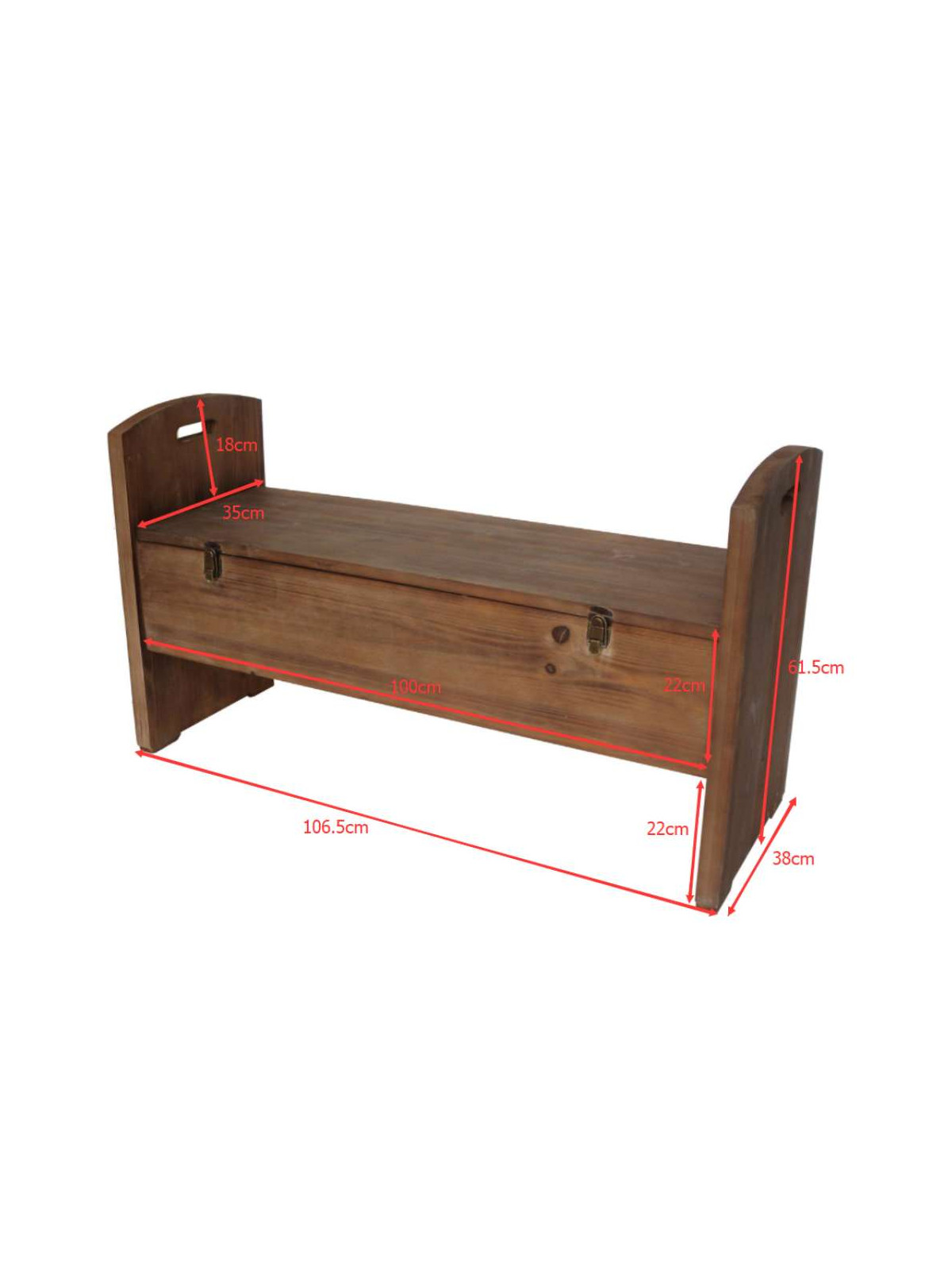 Banc coffre en bois