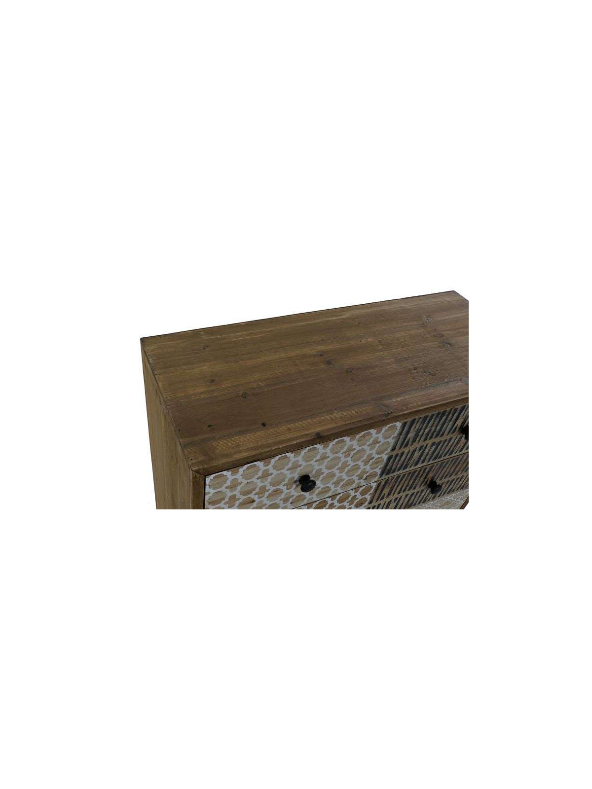 Commode en bois MAYA en bois impression ethniques