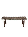 Banc rotin marron J-line