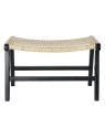 Banc en rotin et teck noir SOOK