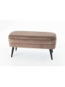 Banquette coffre en velours taupe