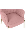 Fauteuil capitonné rose pâle