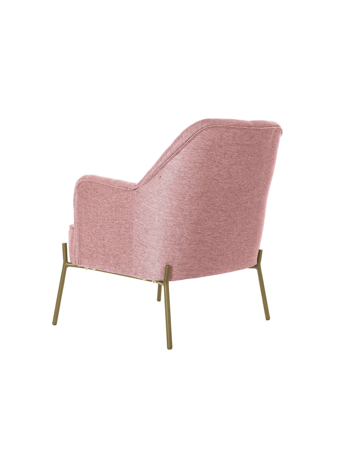 Fauteuil capitonné rose pâle