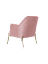 Fauteuil capitonné rose pâle