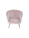 Fauteuil rose pâle Coquille