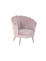 Fauteuil rose pâle Coquille