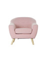 Fauteuil rose pâle scandinave