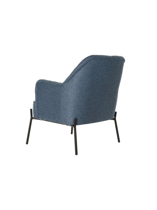 Fauteuil capitonné bleu