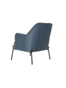 Fauteuil capitonné bleu