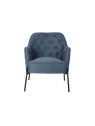 Fauteuil capitonné bleu