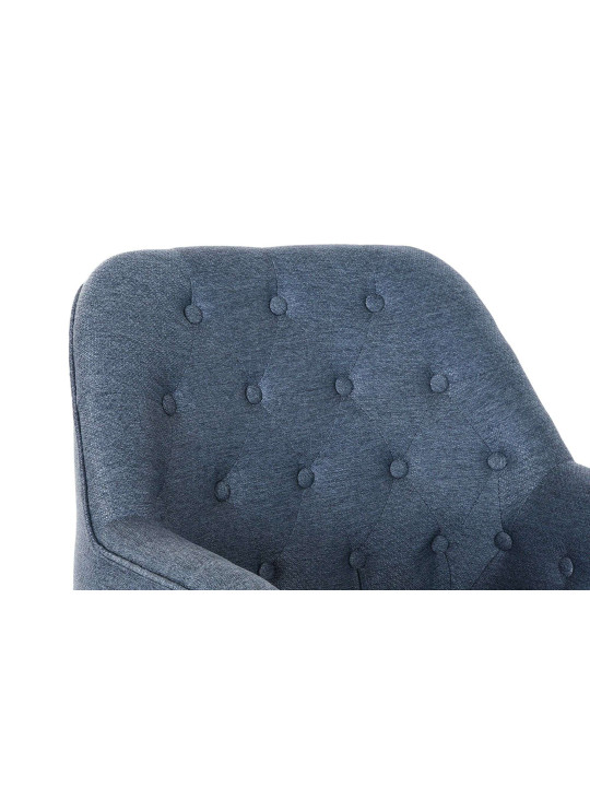 Fauteuil capitonné bleu