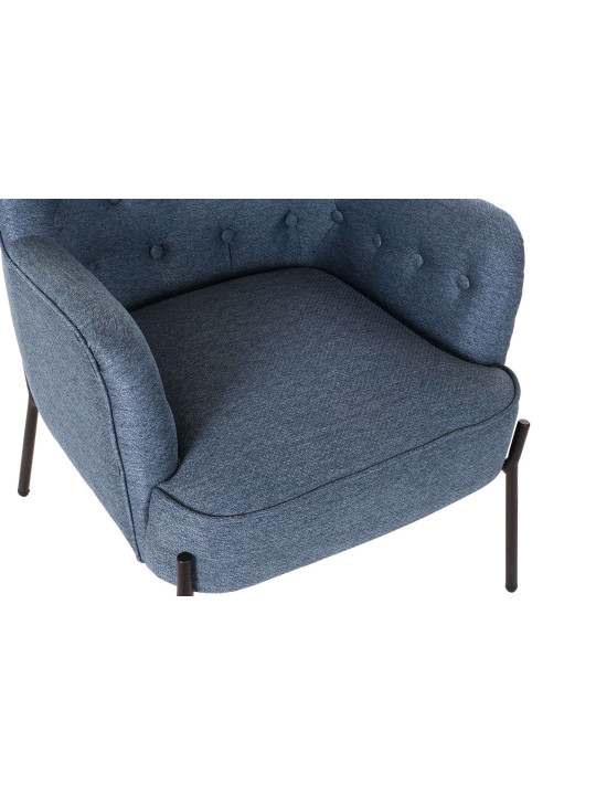 Fauteuil capitonné bleu