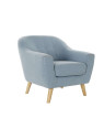 Fauteuil scandinave bleu