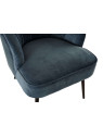 Chaise velours bleu canard