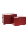 Duo de coffres chinois rouge Pekin