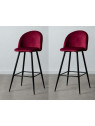 Tabouret de bar vintage bordeaux