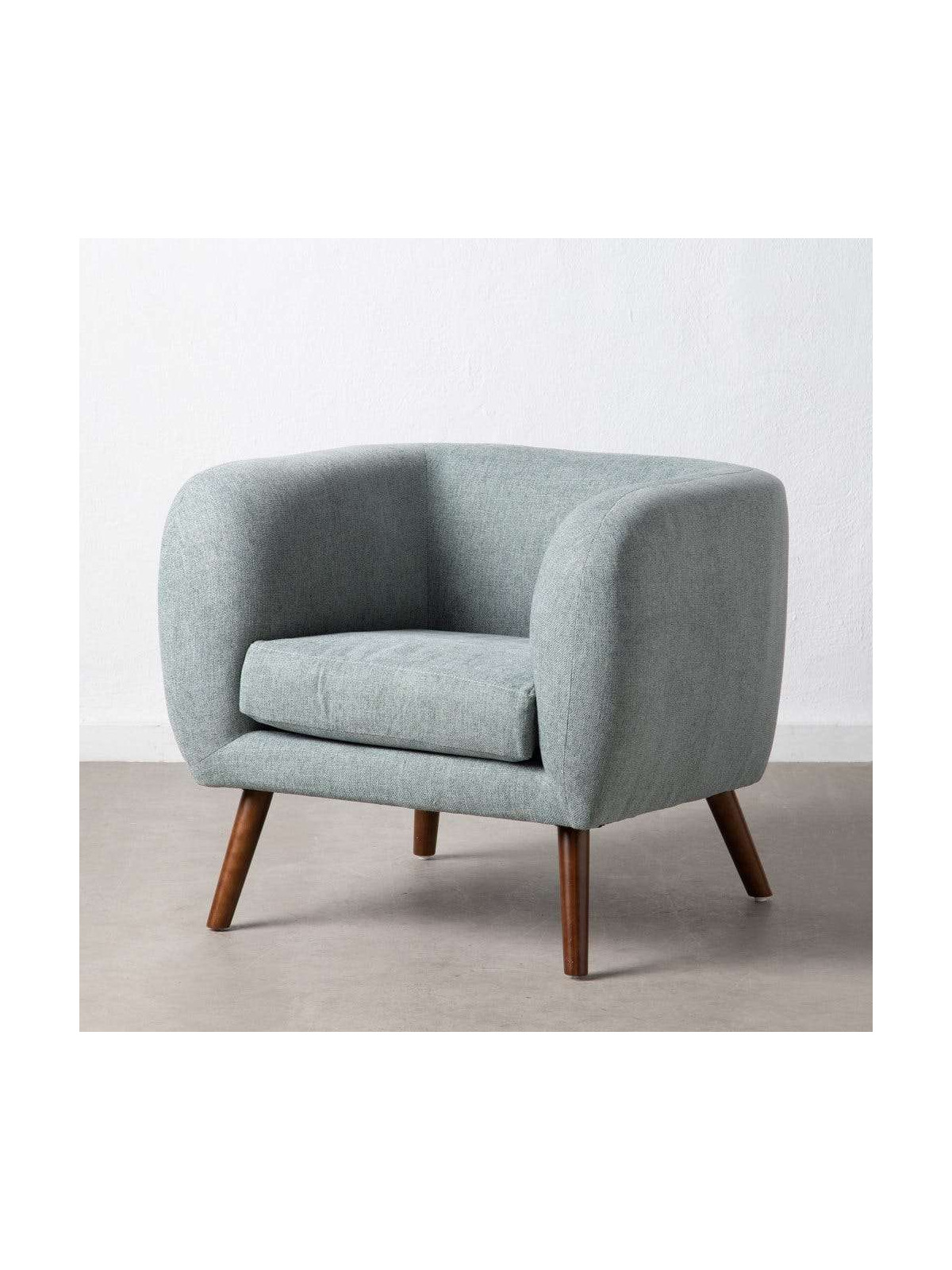 Fauteuil scandinave bleu