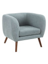 Fauteuil scandinave bleu