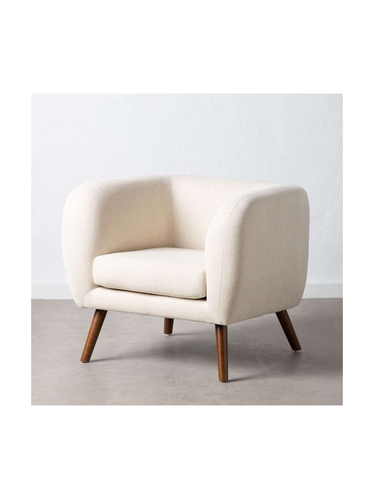 Fauteuil scandinave crème