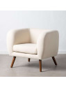 Fauteuil scandinave crème