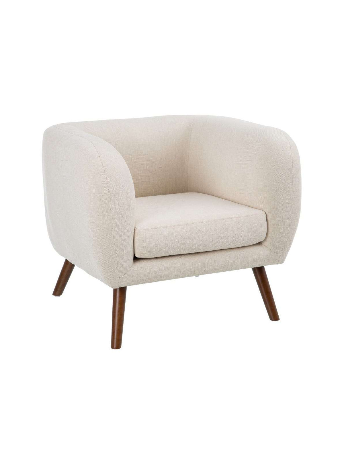 Fauteuil scandinave crème