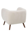 Fauteuil scandinave crème