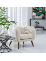 Fauteuil scandinave crème