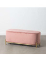 Banquette Olivia velours rose pâle