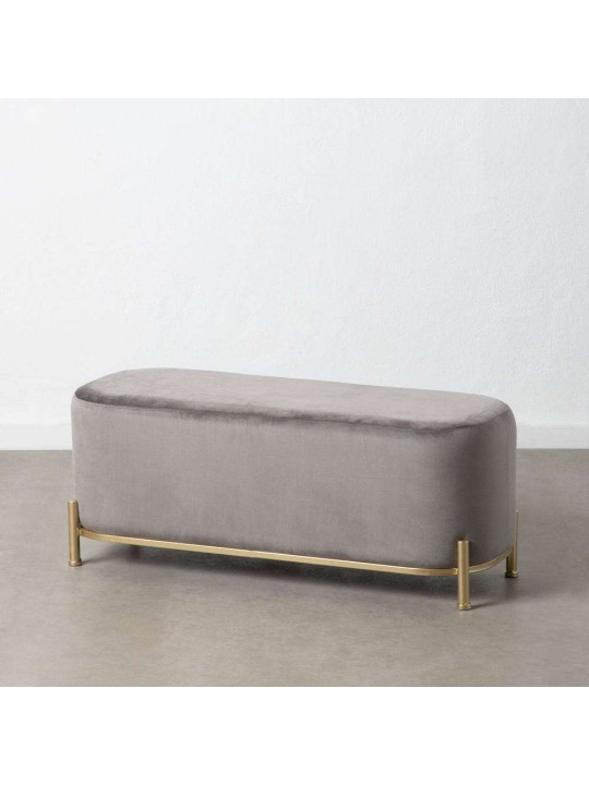 Banquette Olivia velours gris