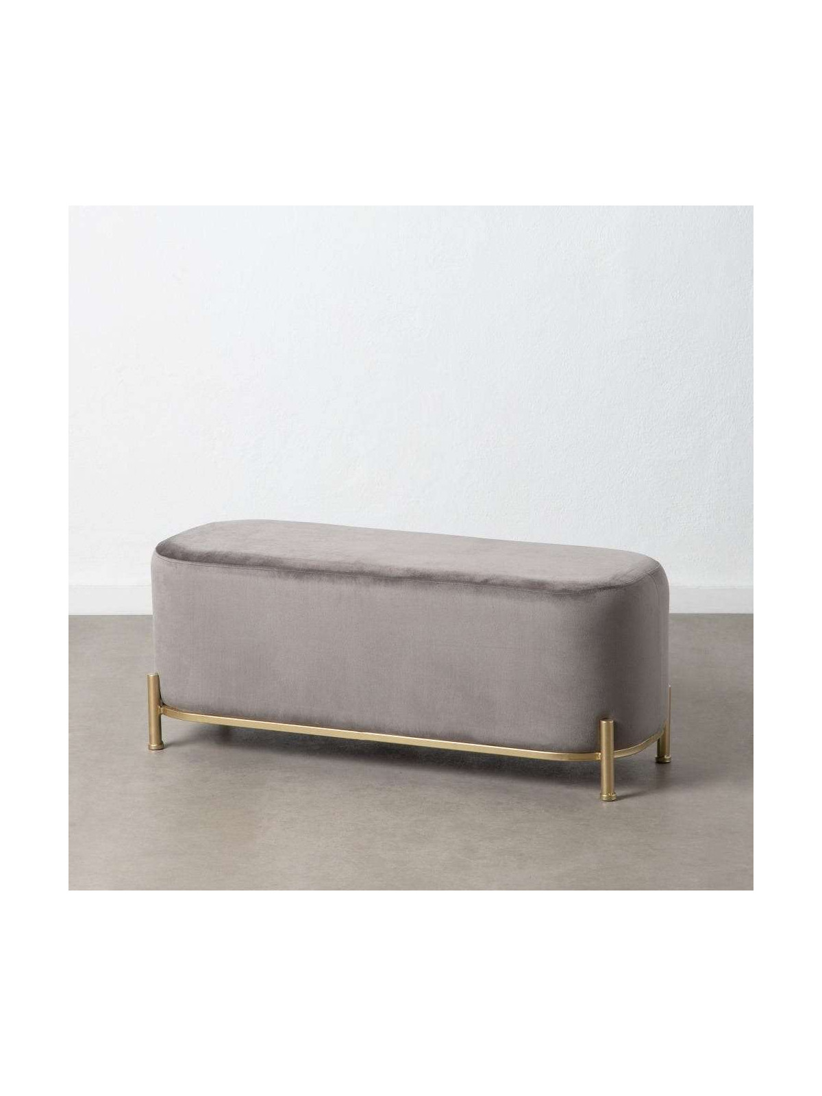 Banquette Olivia velours gris