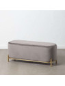 Banquette Olivia velours gris