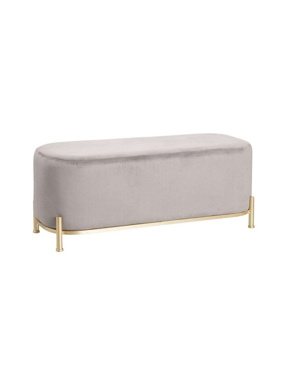 Banquette Olivia velours gris