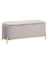 Banquette Olivia velours gris