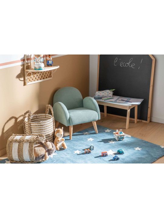 Fauteuil enfant Gaspard en velours