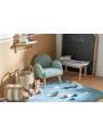 Fauteuil enfant Gaspard en velours