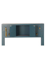 Console Chinoise Macao 6 tiroirs 2 portes bleu pétrole