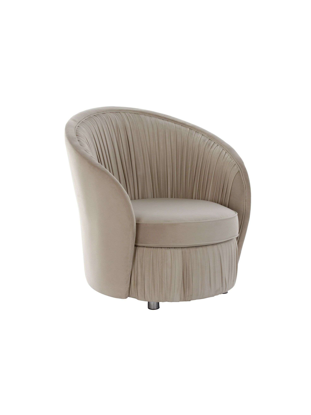 Fauteuil en velours drapé