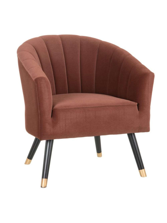 Fauteuil en velours tuile