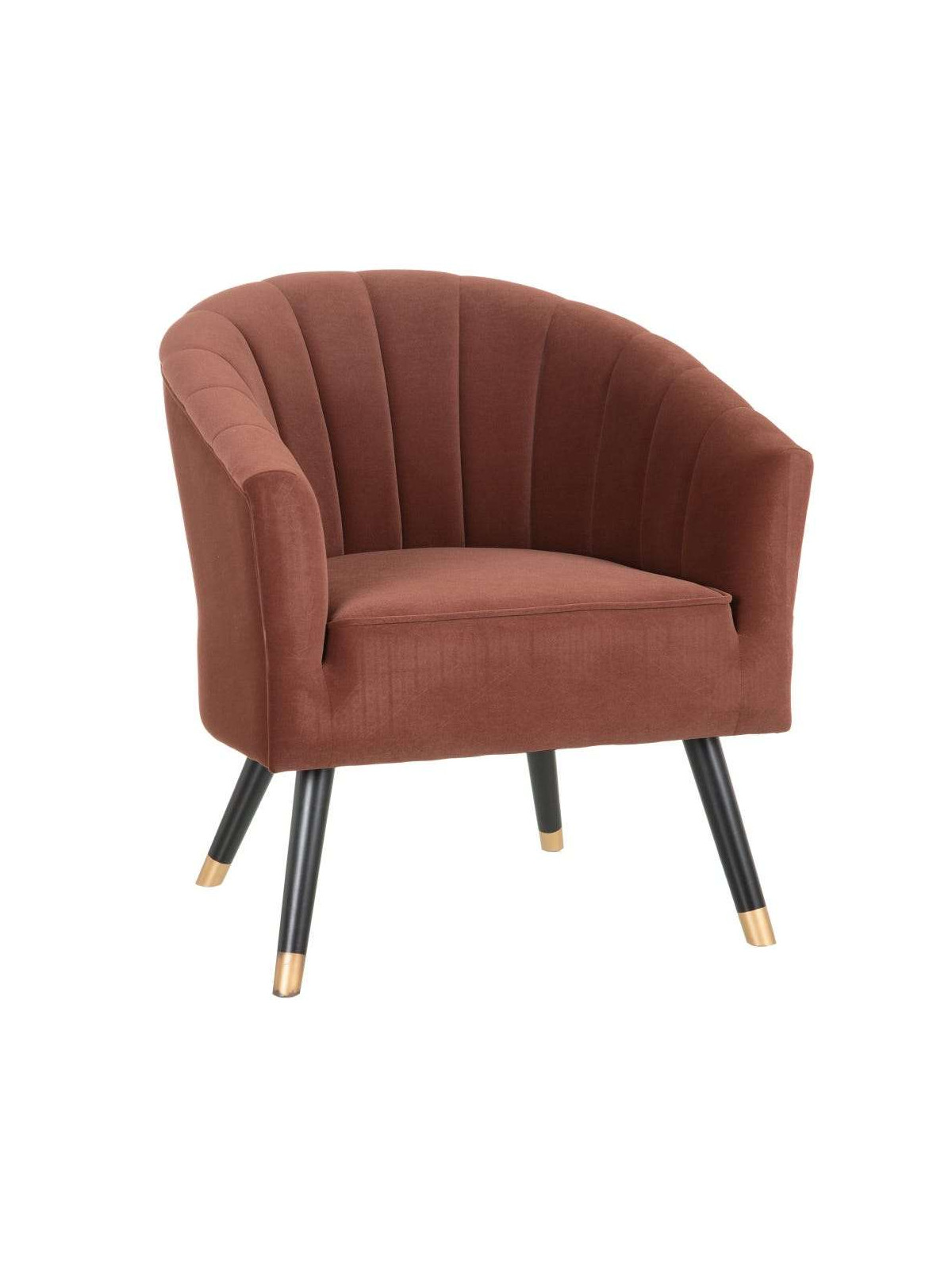 Fauteuil en velours tuile