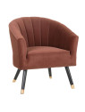 Fauteuil en velours tuile