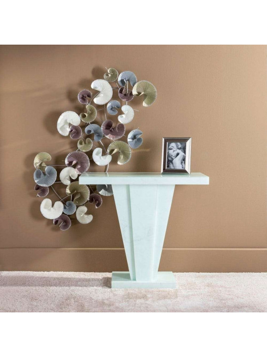 Console moderne marbre blanc