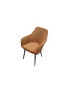 Fauteuil Lara velours orange