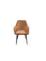 Fauteuil Lara velours orange