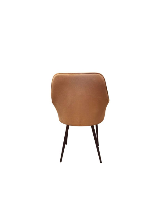 Fauteuil Lara velours orange