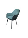 Fauteuil Lara velours vert émeraude