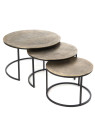 Ensemble de tables basses alu gold