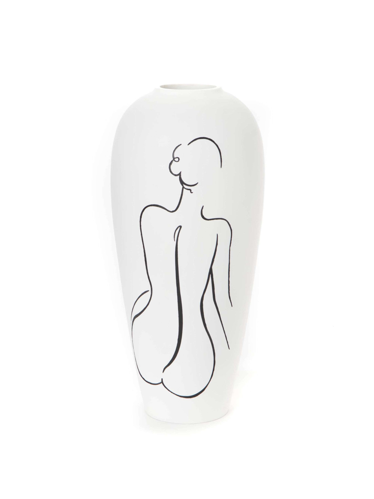 Vase femme blanc mate