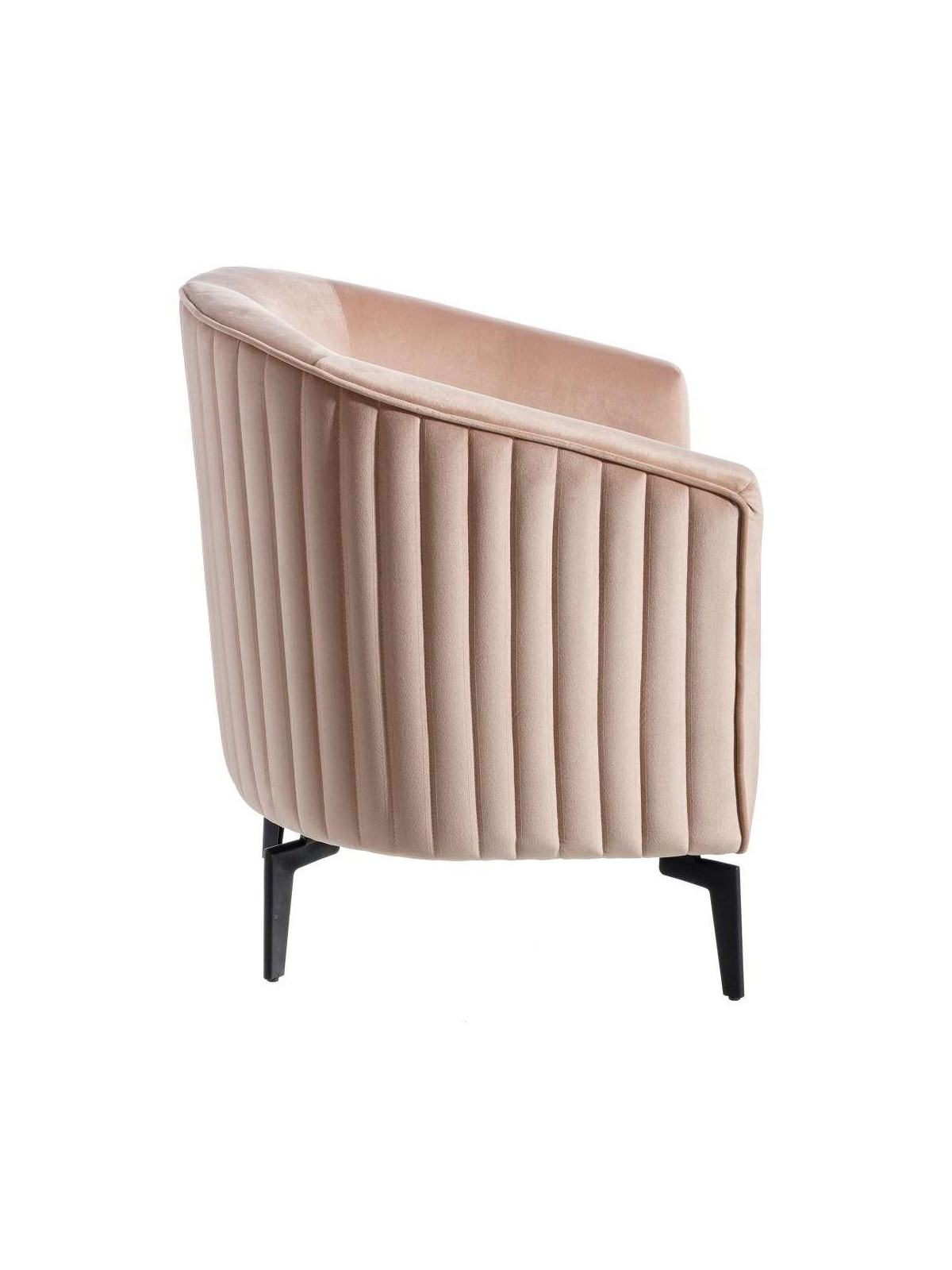 Fauteuil beige arrondi chic