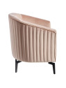 Fauteuil beige arrondi chic